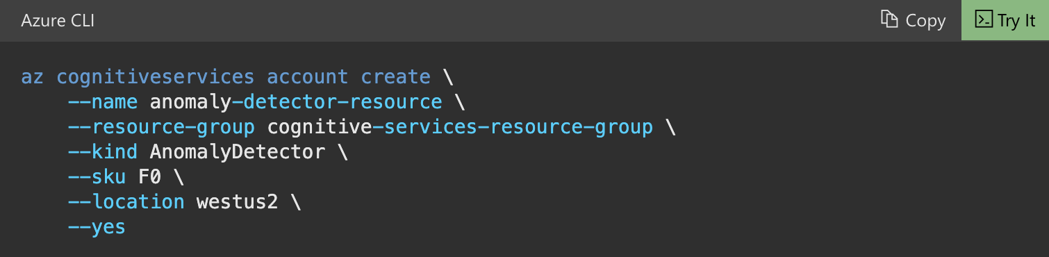 screenshot of Azure AI services